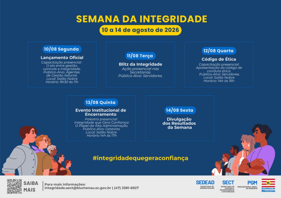 Prefeitura de Blumenau promove a primeira edição da Semana da Integridade