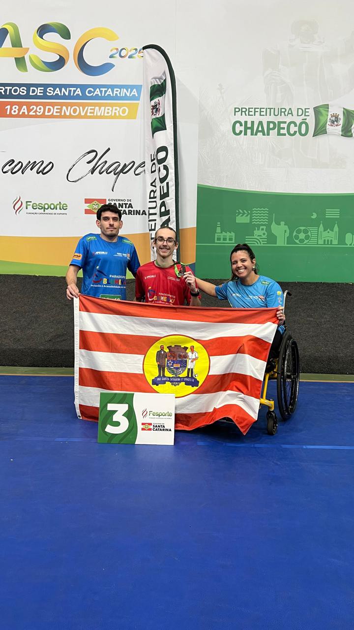Foto: Tênis de Mesa - medalha de bronze.