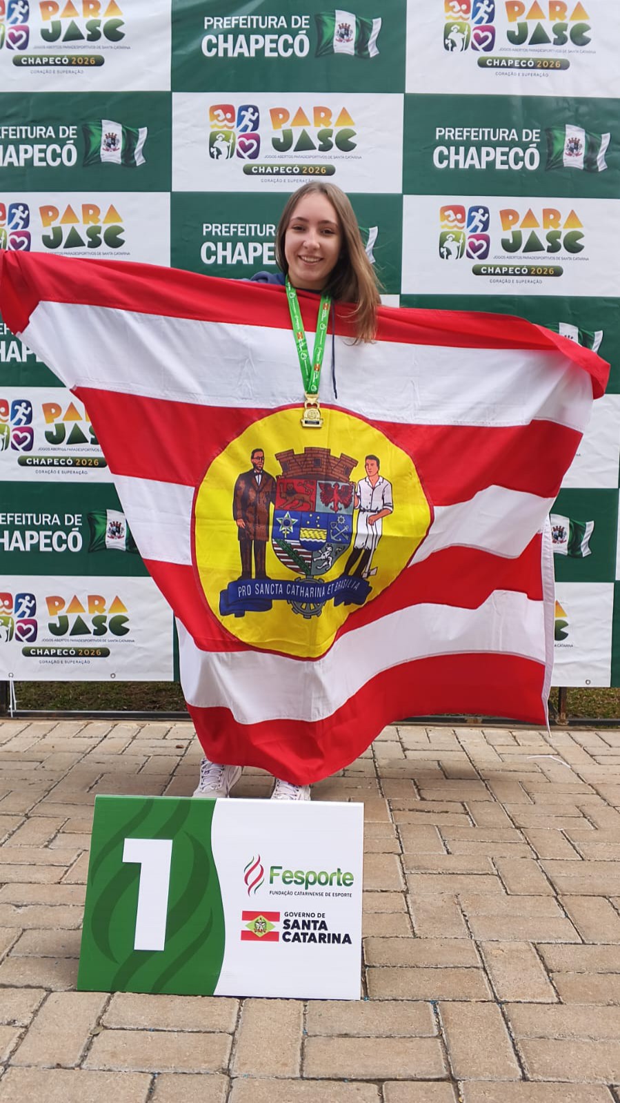 Foto: Bianca Gabrielle - Ouro nos 100 metros.