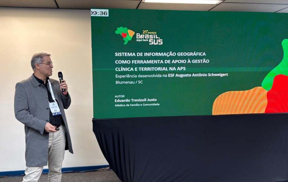 Sistema de mapeamento da saúde de Blumenau é apresentado em evento nacional