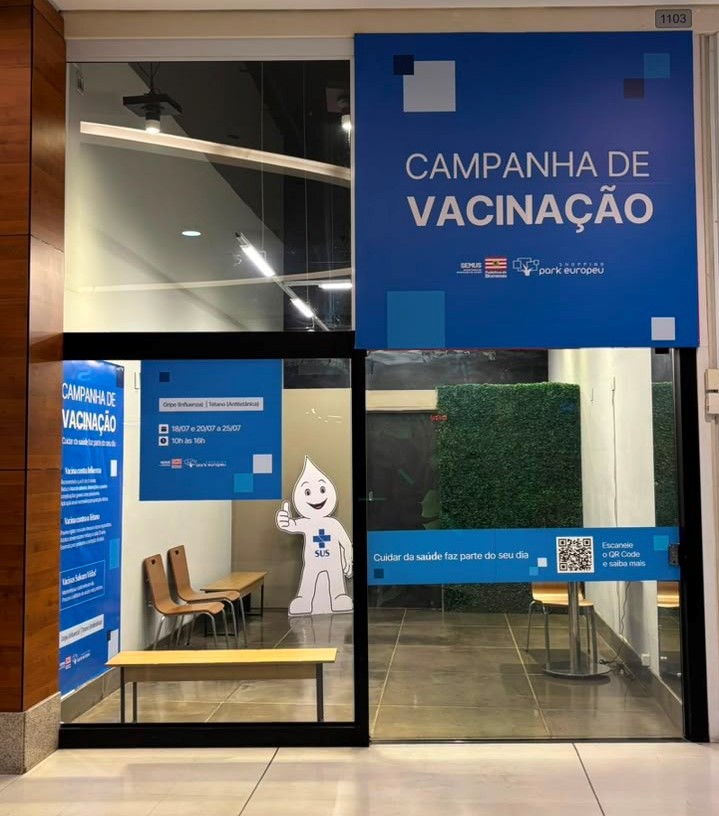 Secretaria de Saúde leva vacinação contra gripe e tétano aos shoppings de Blumenau