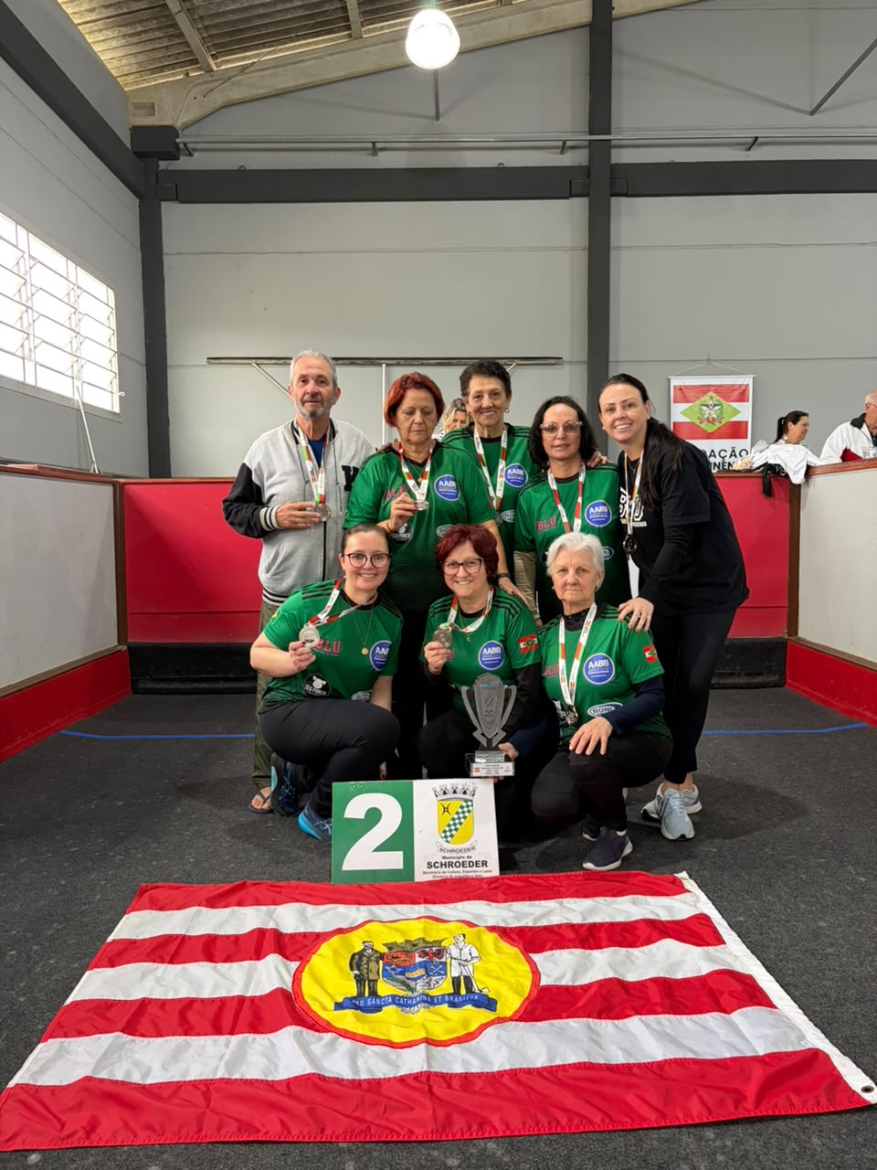 Bocha feminina de Blumenau leva prata e se classifica para a fase estadual do Jogos Abertos