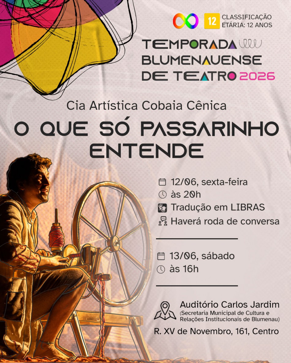 Auditório Carlos Jardim recebe a temporada de teatro neste fim de semana
