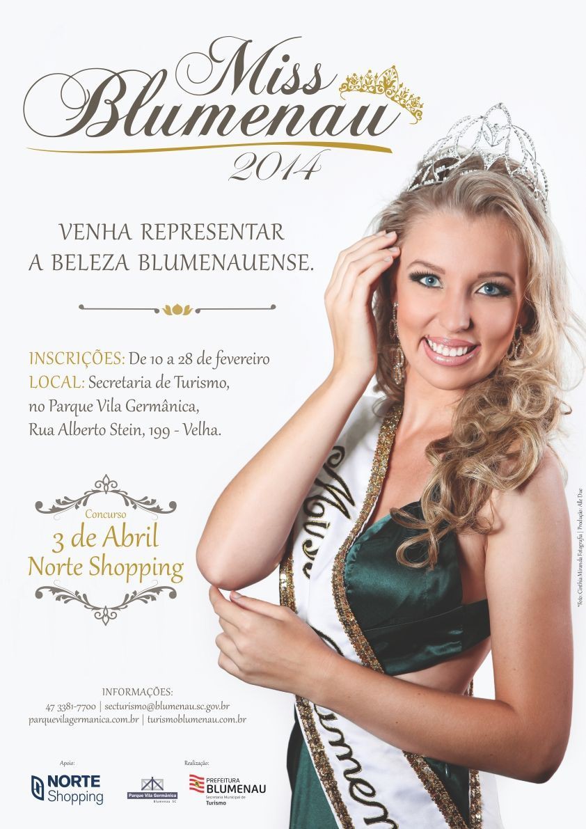 Concurso Miss Blumenau 2014 prepara oito candidatas para a disputa