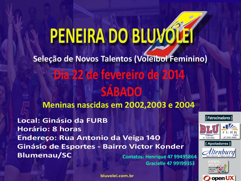 Voleibol de Blumenau busca novos talentos
