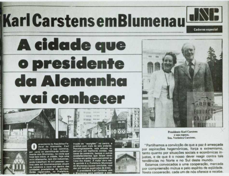 Memória Digital: Presidente da Alemanha visita a cidade