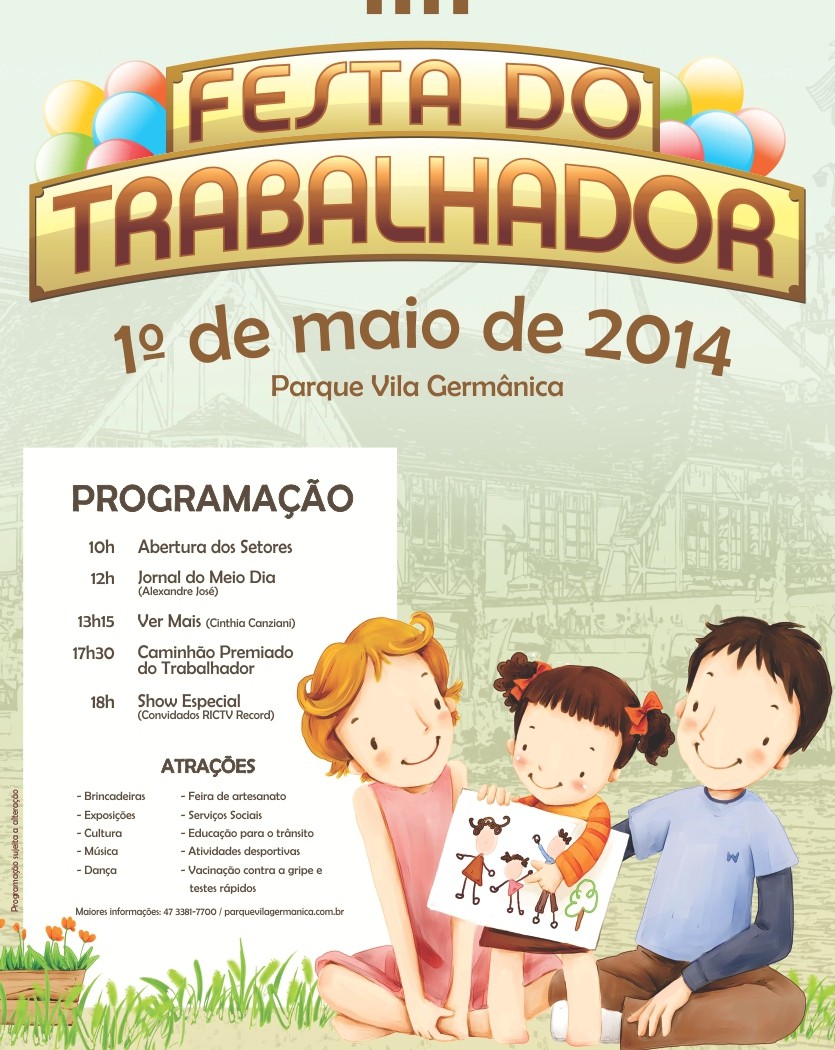 Blumenau comemora o 1º de maio com a Festa do Trabalhador
