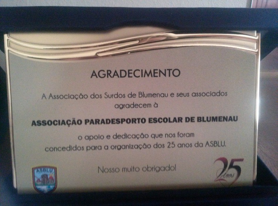Paradesporto Adulto é homenageado em evento da Asblu