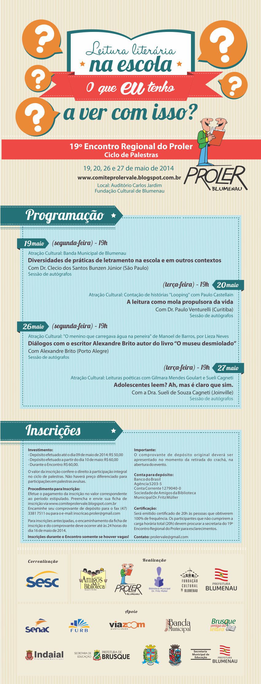 Conheça as atrações culturais do Proler