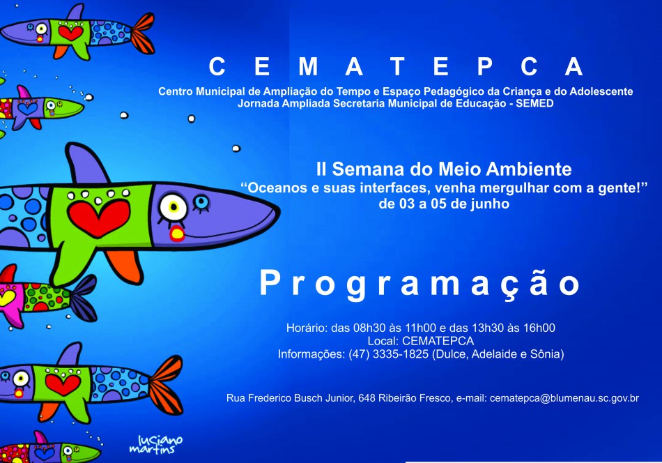 Cematepca divulga programação da Semana do Meio Ambiente