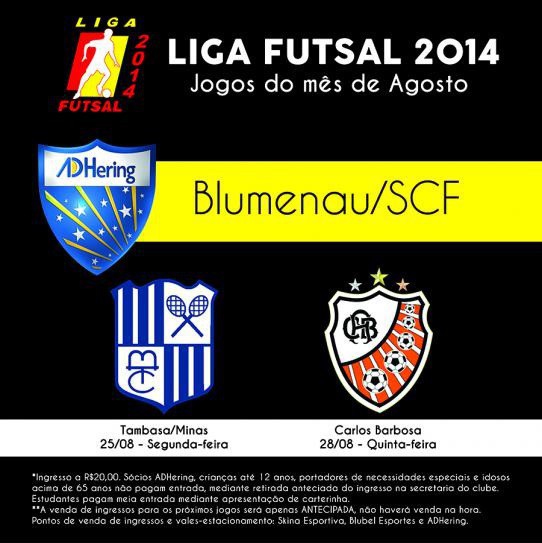 Ingressos para próximos jogos de Blumenau pela Liga Futsal estão à venda