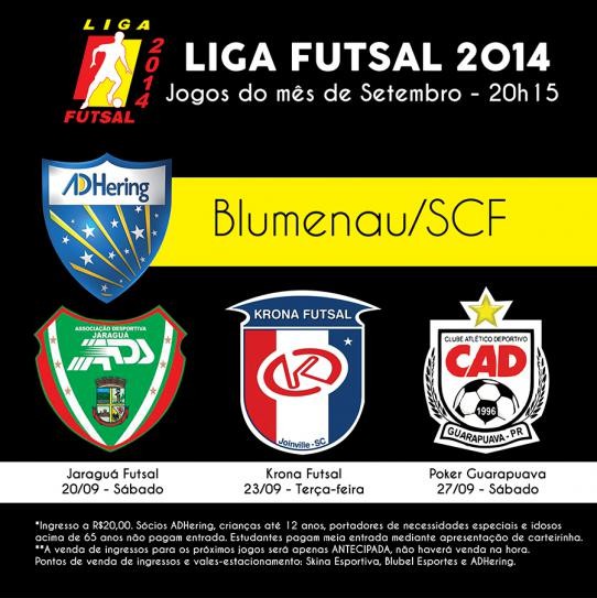 Blumenau disputa clássico contra a Krona Futsal nesta terça-feira