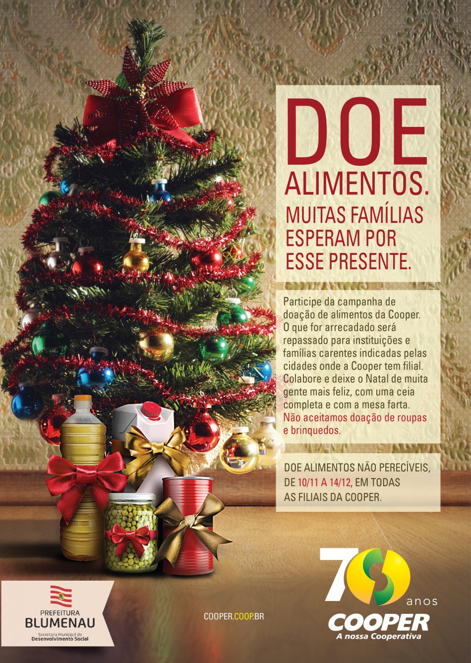 Campanha para arrecadação de alimentos termina neste fim de semana