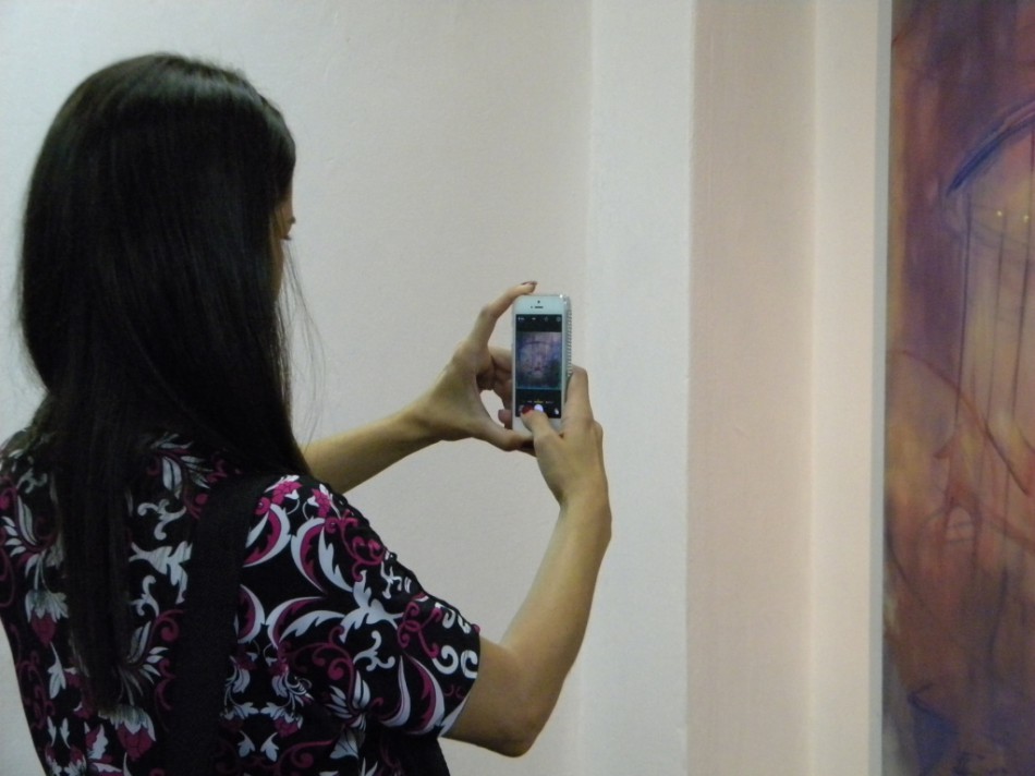 Visitantes registram imagens no MAB