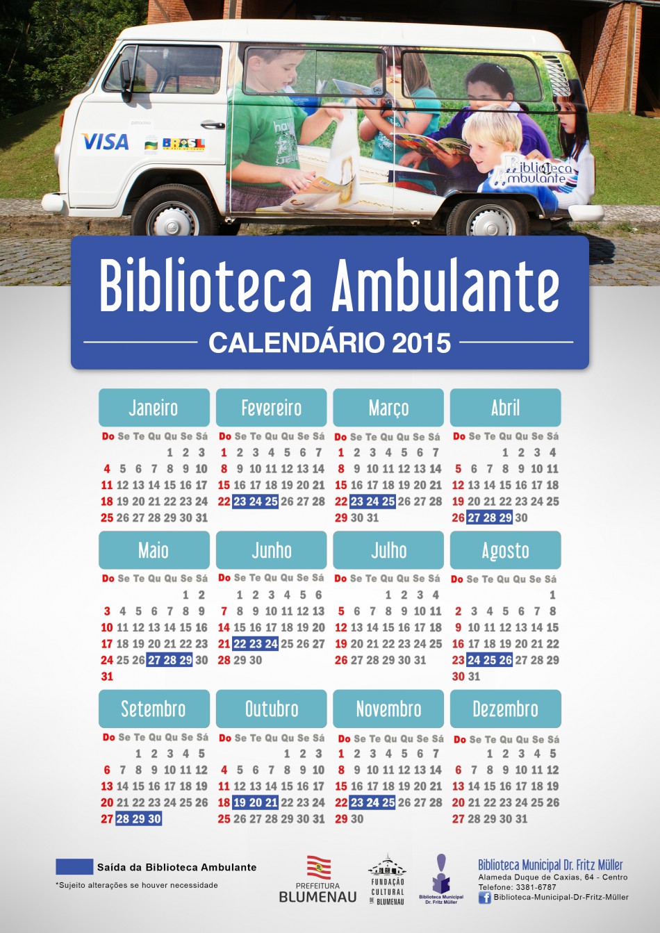 Biblioteca Ambulante divulga programação do semestre