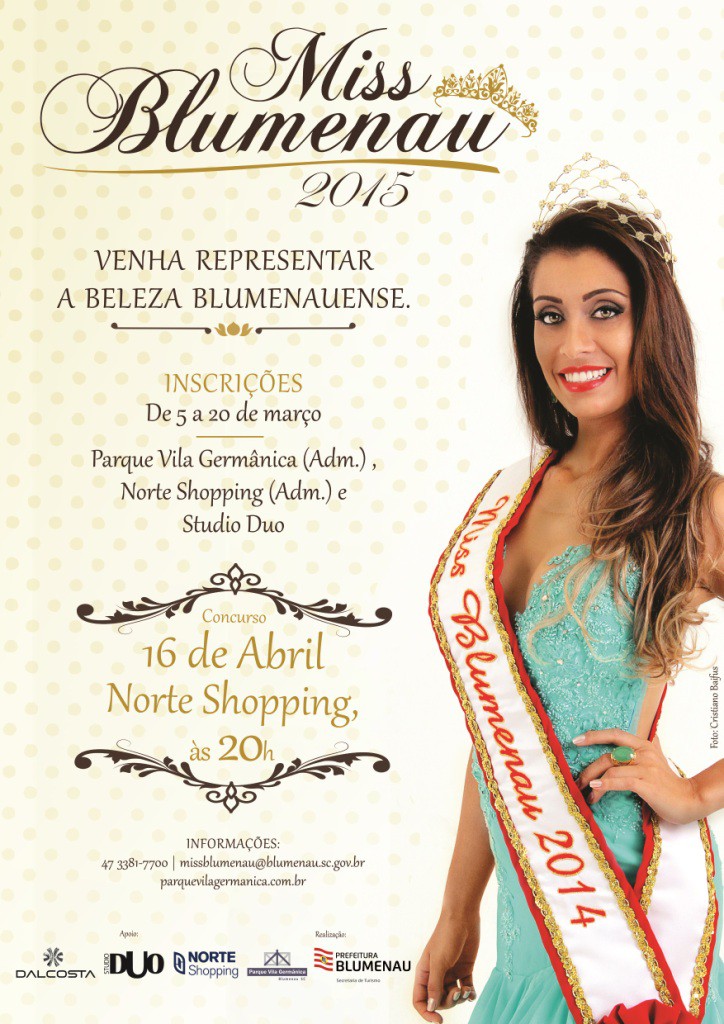 Interessadas já podem se inscrever no Miss Blumenau 2015