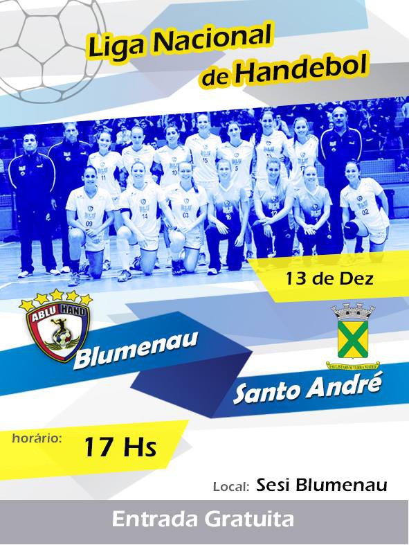 Handebol de Blumenau enfrenta Santo André neste sábado