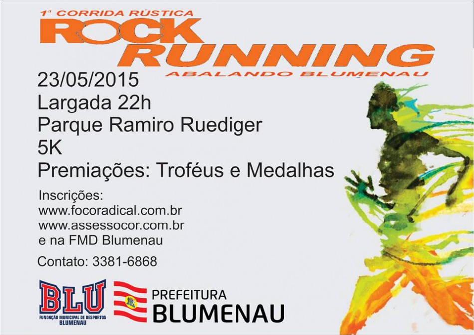 Abertas as inscrições para a 1a. Corrida Rústica Rock Running 
