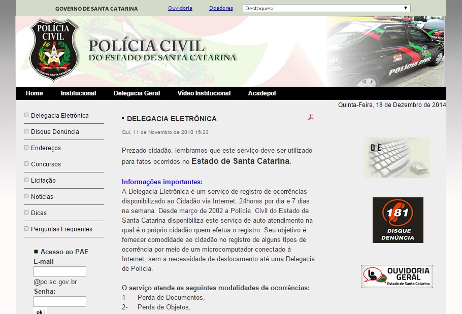 Boletim de Acidente de Trânsito pode ser feito pela internet
