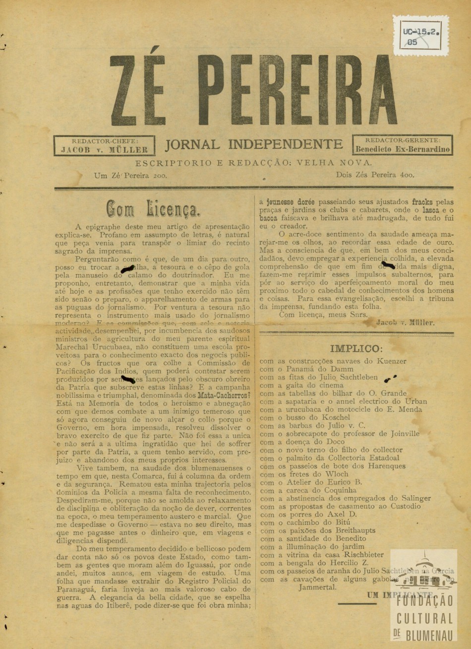 Memória Digital: Zé Pereira