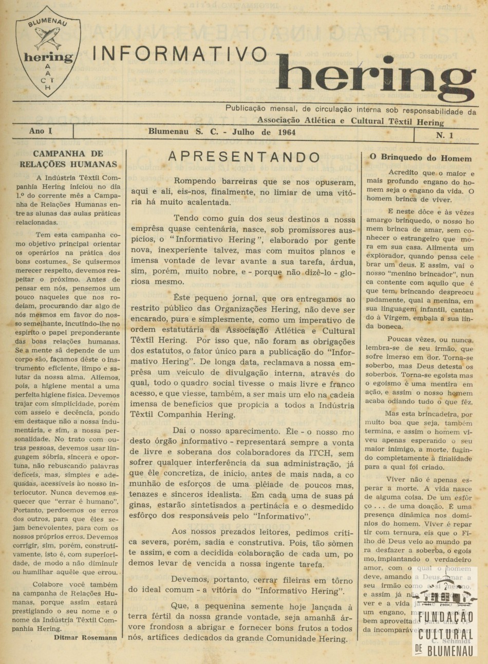 Memória Digital: Informativo Hering