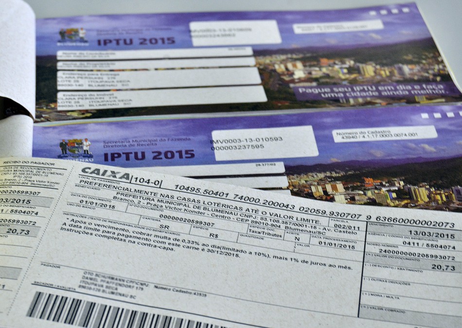 Carnês do IPTU serão entregues até o final do mês no imóvel dos contribuintes 