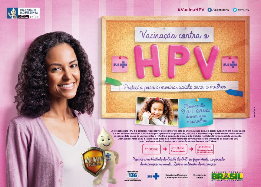 Segunda dose da vacinação contra HPV nas escolas inicia no dia 14 