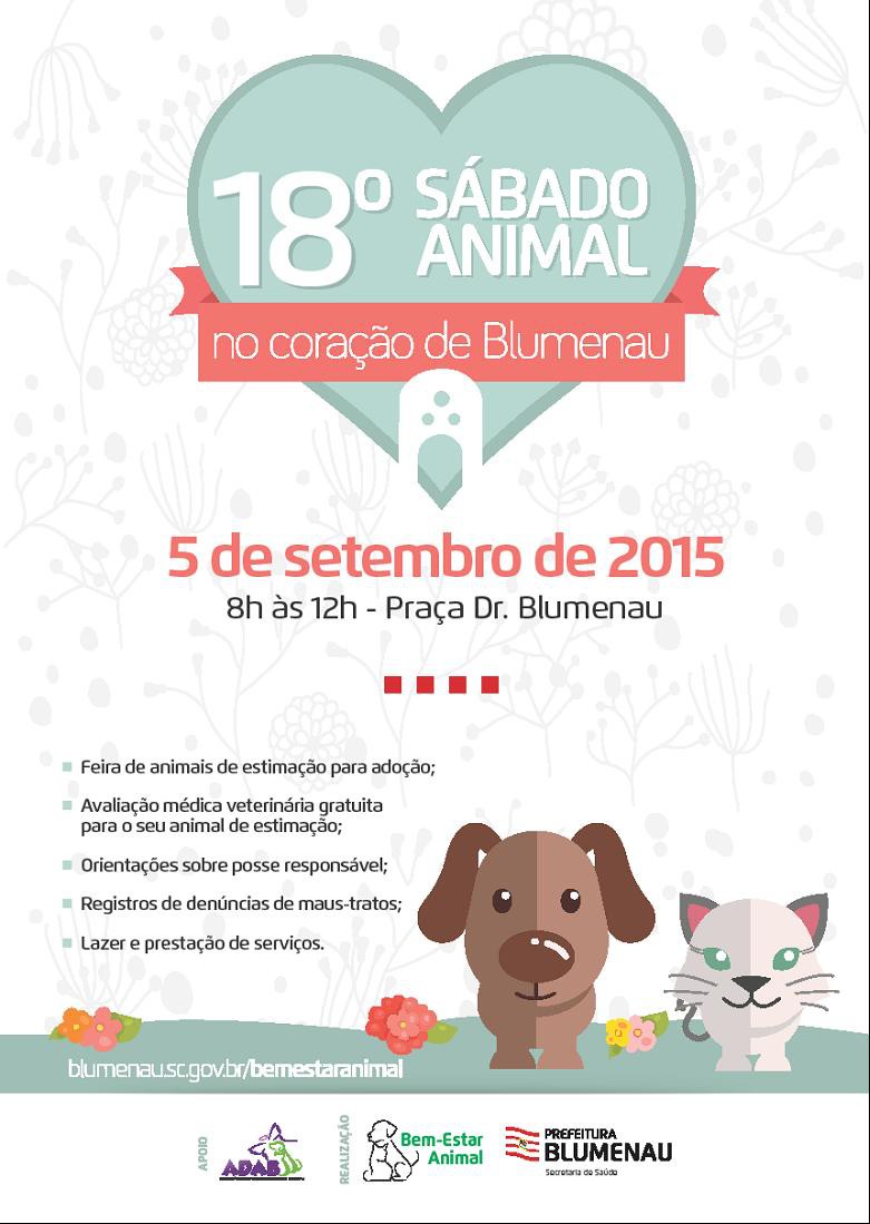 Mais um Sábado Animal no centro de Blumenau