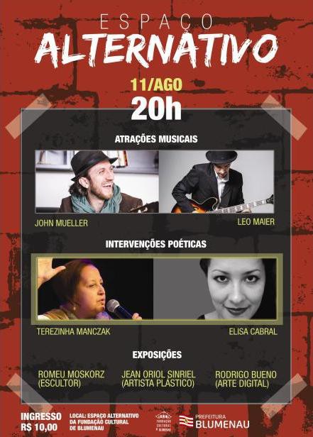 Espaço Alternativo volta com blues, bossa nova, poesias e exposições