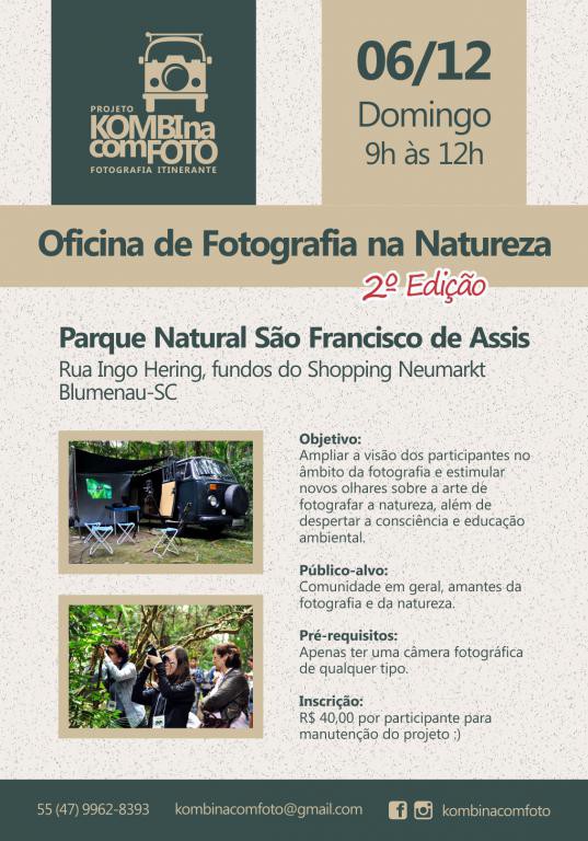 Parque São Francisco de Assis recebe 2ª edição de curso de fotografia