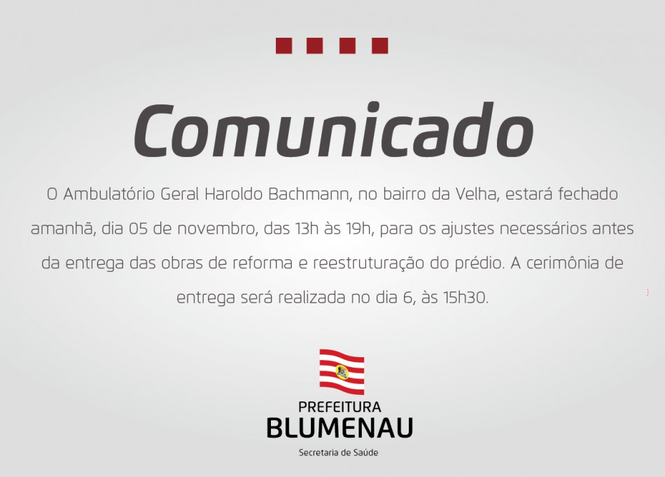 AG da Velha fecha na tarde desta quinta-feira, dia 5