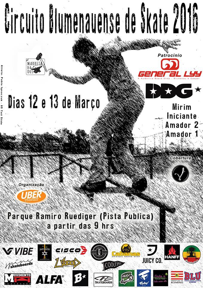 Parque Ramiro Ruediger recebe circuito blumenauense de skate