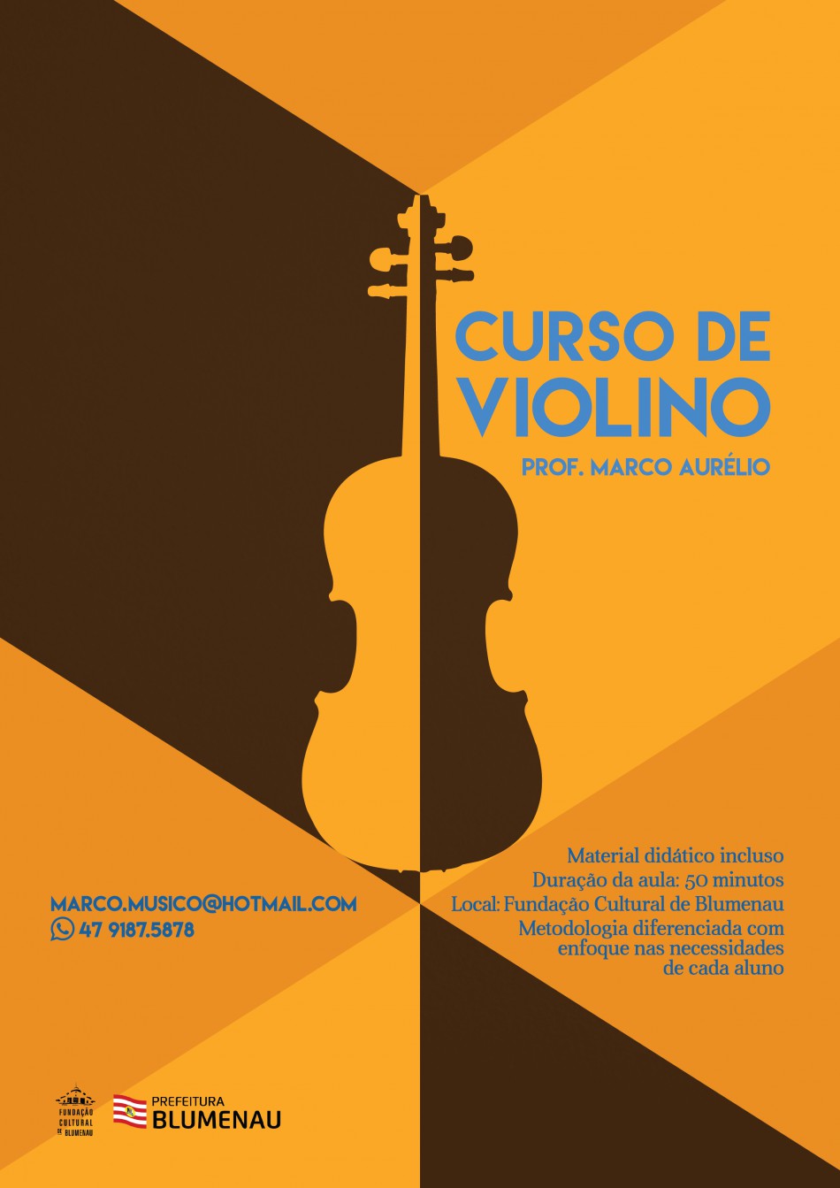 Fundação Cultural abre inscrições para curso de violino