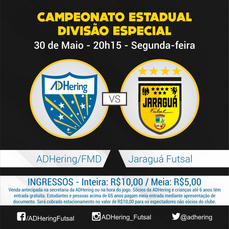 Blumenau enfrenta Jaraguá do Sul pelo Campeonato Estadual de futsal