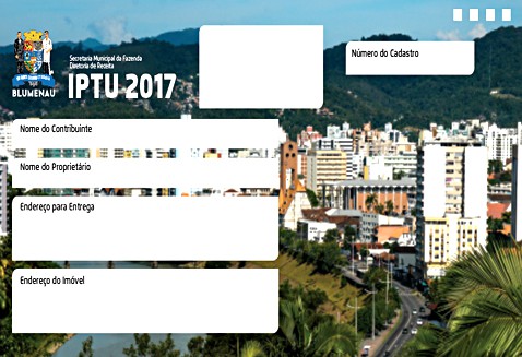 Contribuintes de Blumenau podem baixar carnê do IPTU via internet