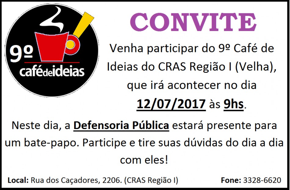 Cras da Velha realiza Café de Ideias com participação de defensores públicos