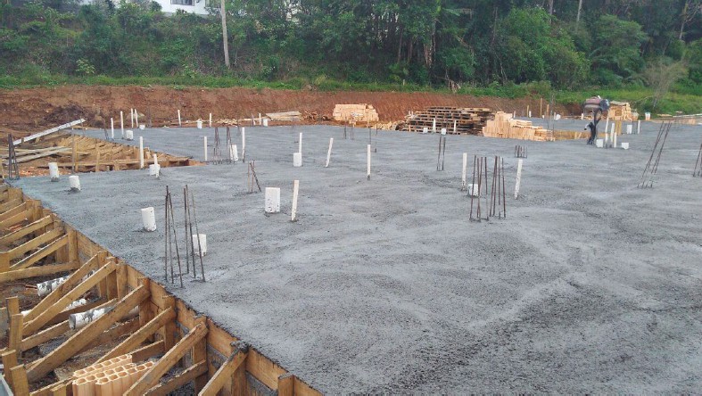 Obra do novo AG da Escola Agrícola segue dentro do cronograma