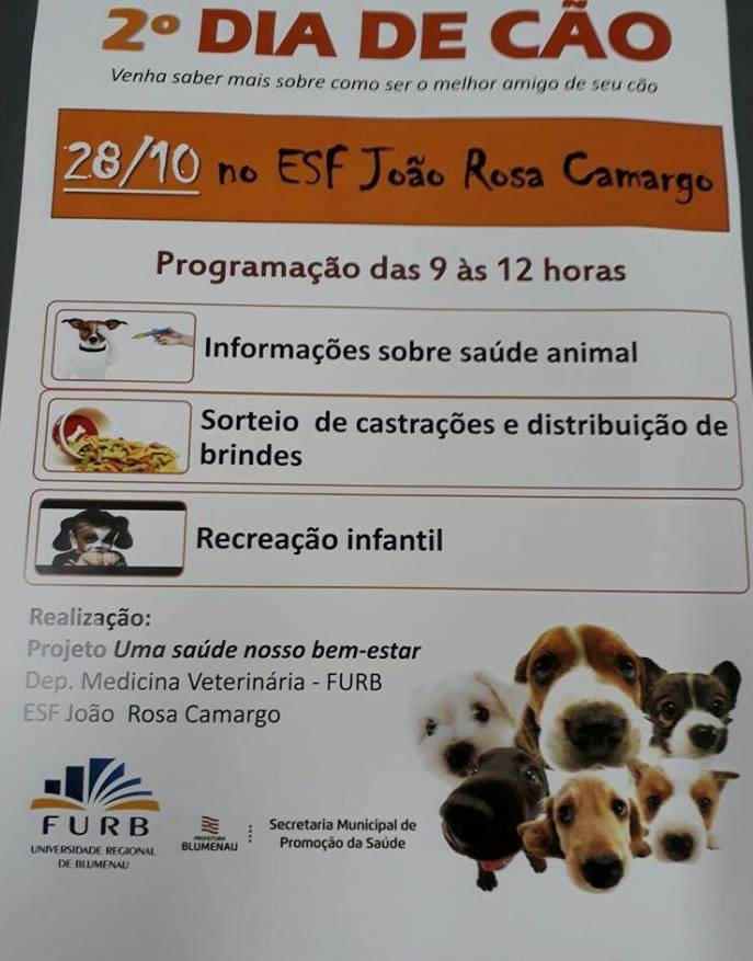 ESF João Rosa Camargo e Furb promovem ação sobre saúde animal