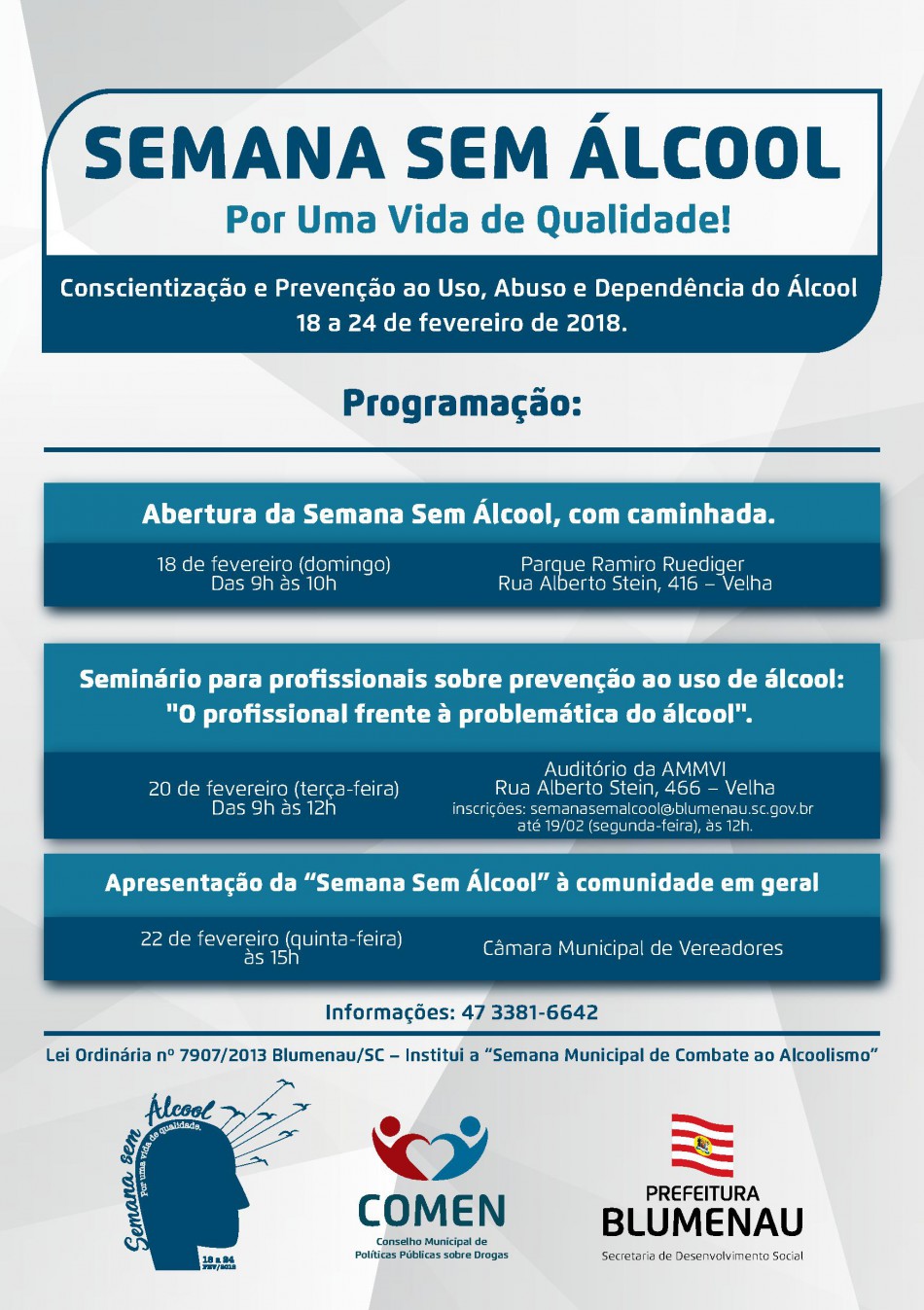 Prefeitura promove Semana Municipal de Combate ao Alcoolismo