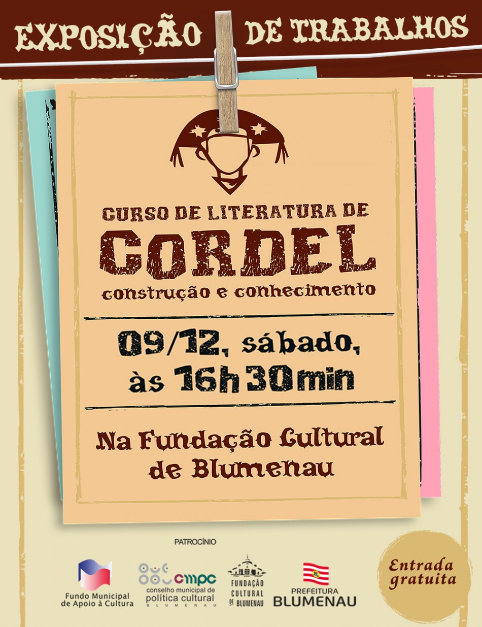 Alunos do curso de Literatura de Cordel organizam exposição