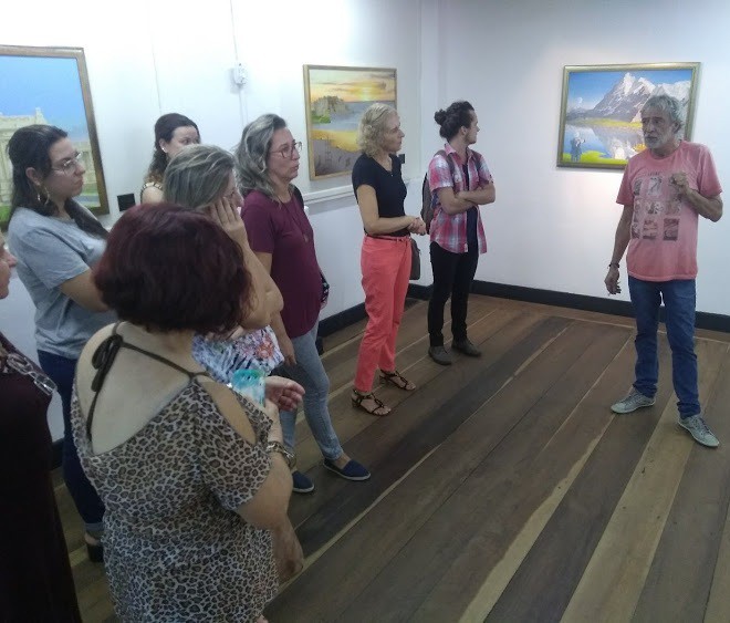 Professoras do CEI Hilca Piazera visitam o Museu de Arte de Blumenau