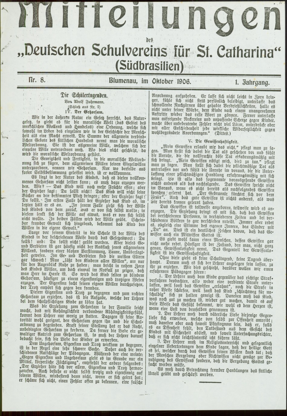 Memória Digital: Jornal Mitteilungen
