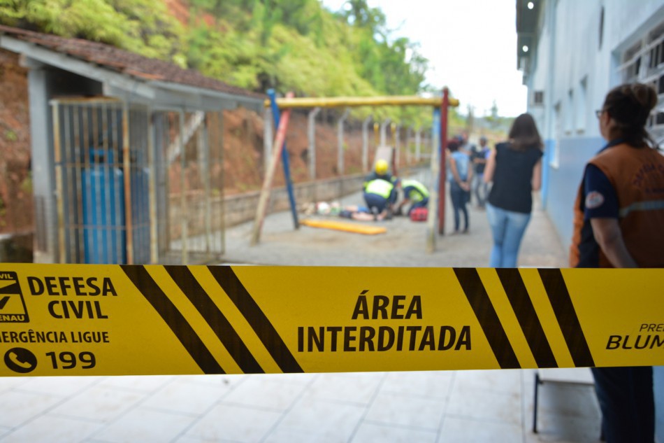 Diversas ocorrências vão marcar o simulado de desastres em Blumenau