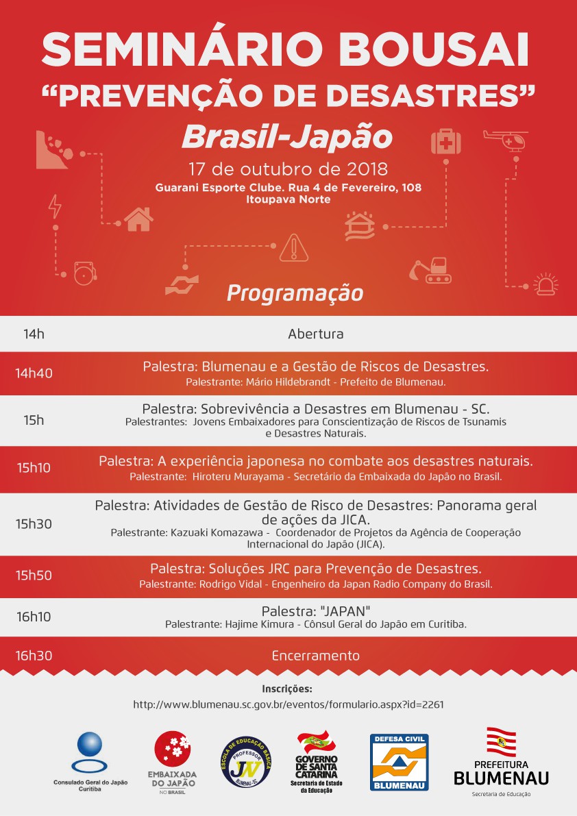 Inscrições abertas para o Seminário Bousai