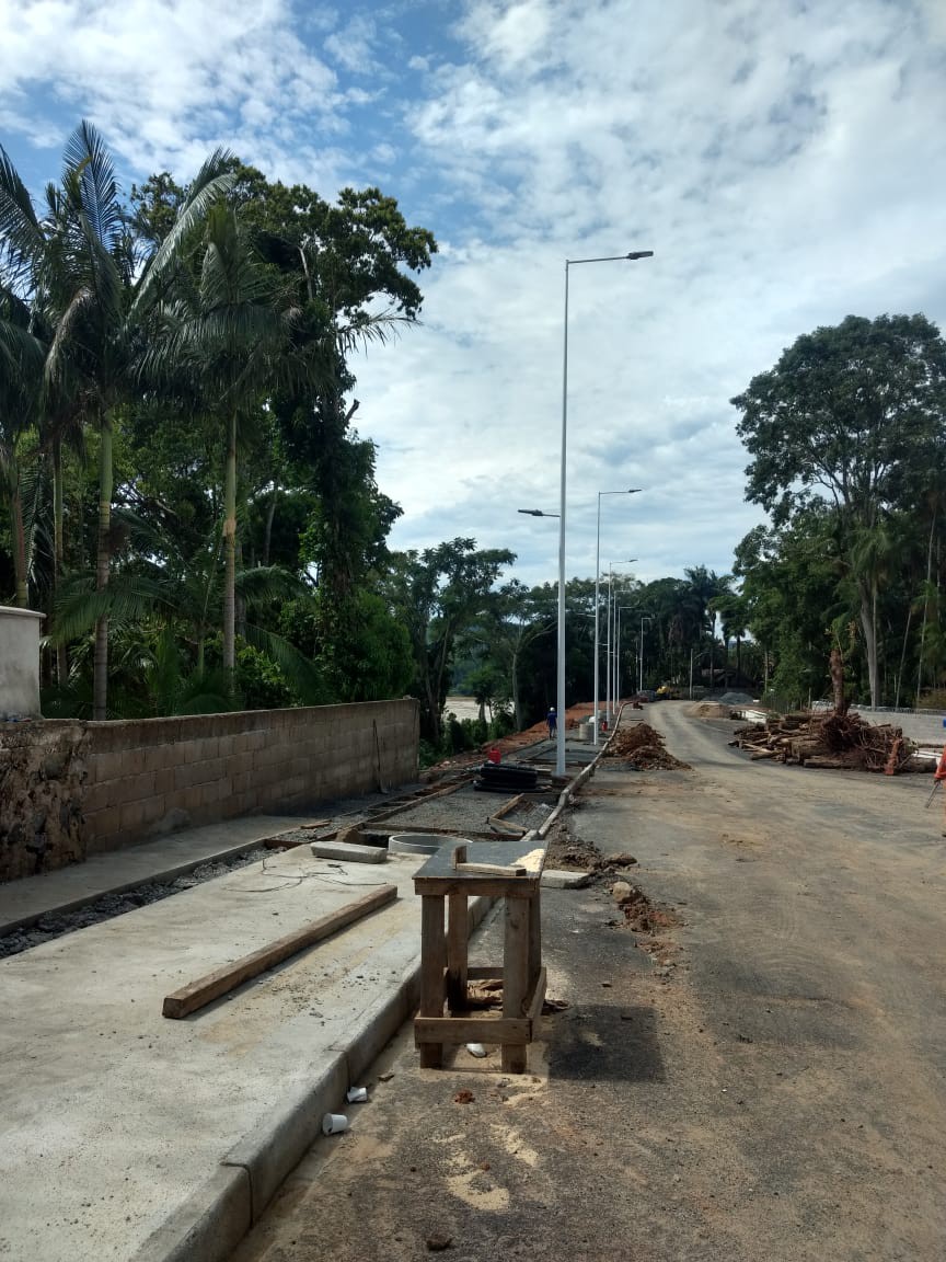Obras na República Argentina e binário da Rua Chile continuam a todo vapor