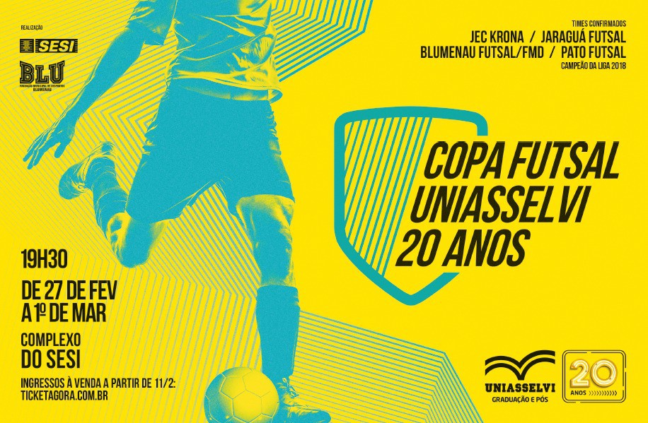 Estão à venda os ingressos para a Copa Futsal Uniasselvi 20 anos