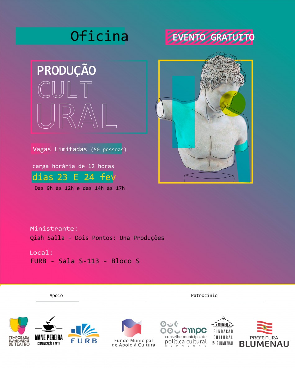 Blumenau recebe oficina gratuita de produção cultural