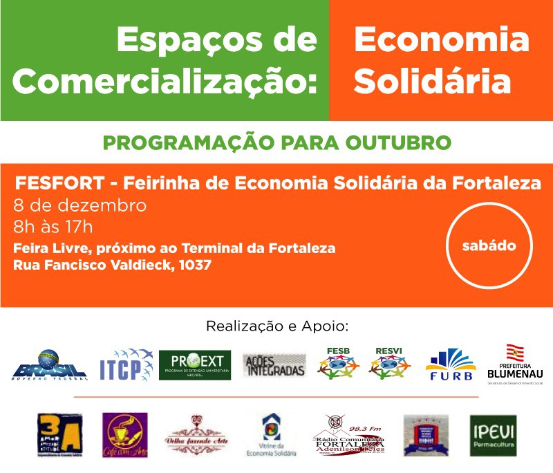 Sexta edição da Feirinha de Economia Solidária ocorre neste sábado