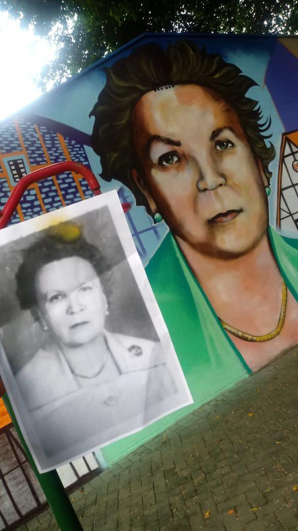 Johanna Conrad é homenageada com grafite no Distrito da Vila Itoupava