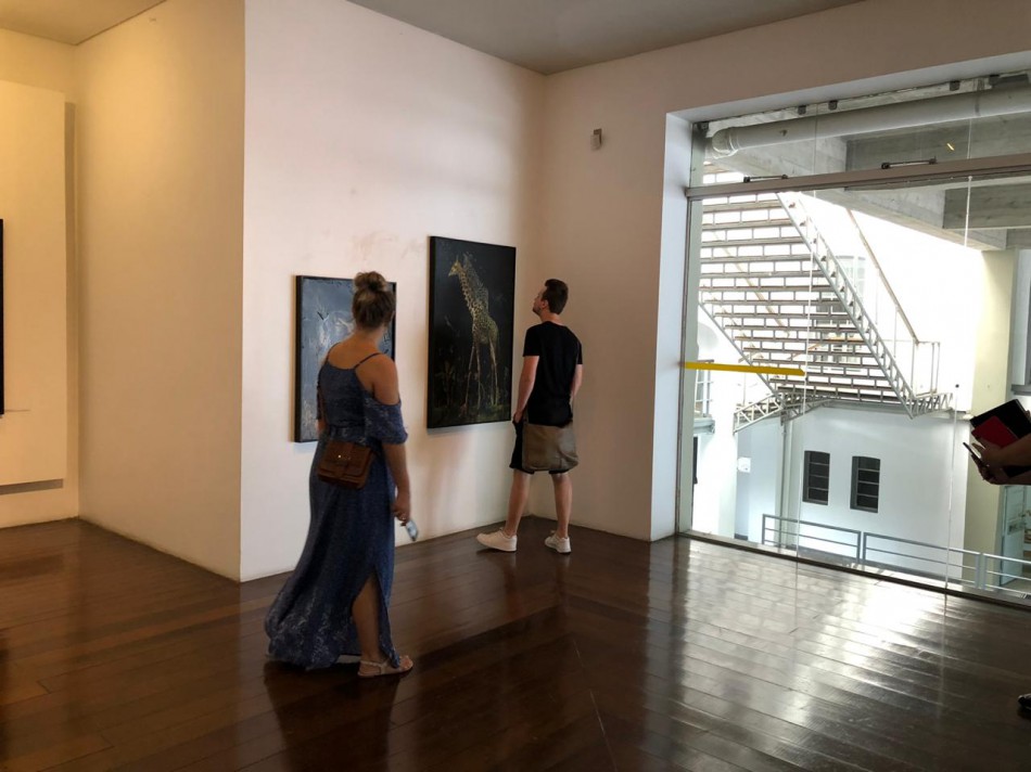 Universitários participam de aula no Museu de Arte